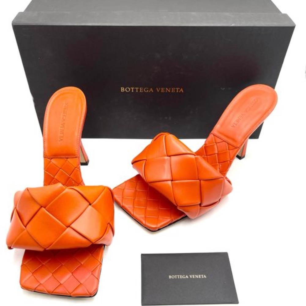 Bottega Veneta Lido slides in Paprika
